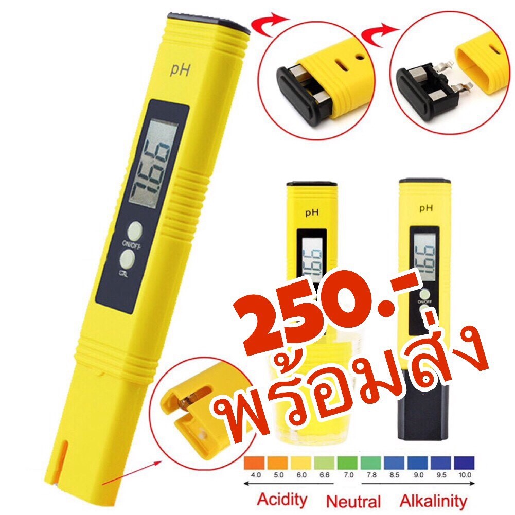 **เครื่องวัดน้ำ ph meter วัดค่า ph พร้อมส่ง #phmeter