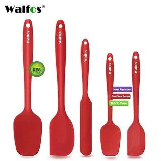 Walfos 5 Pcs. / Set Non-Stick Silicone Spatula Baking Pastry Heat-Resistant Kitchen Utensil Cooking Tool