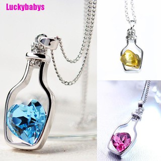 Luckybabys ดริฟท์ ขวด จี้ สร้อยคอ แฟชั่นผู้หญิง