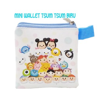 กระเป๋าสตางค์ ขนาดเล็ก ลาย Tsum Tsum Tsum น่ารัก สีฟ้าอ่อน ราคาถูก สําหรับเด็ก