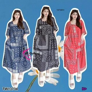 AK 13734 Maxi Dress เดรสยาวโอเวอร์ไซส์