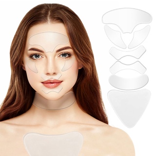 Suolaer แผ่นสติกเกอร์ซิลิโคน ใช้ซ้ําได้ สําหรับยกกระชับใบหน้…