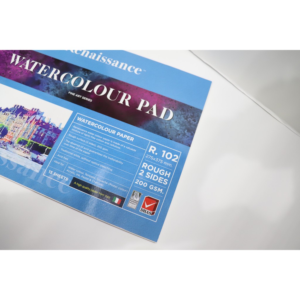 Renaissance (เรนาซองซ์) สมุดวาดเขียน 200 แกรม แบบหยาบ 15 X 11 นิ้ว #R102