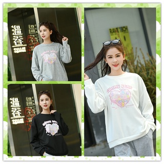 Spring new round neck sweater womens Korean version all-match loose hooded top long sleeves