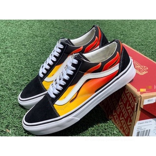 old Skool Flame ลายไฟ สินค้าพร้อมกล่อง มีเก็บปลายทาง