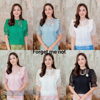 🌸Forget me not 🎀เสื้อลูกไม้อิตาลี่ แขนจั้มนำเข้าค่ะ ทอแน่นมากค่ะ เนื้อลูกไม้ดีมากค่ะ