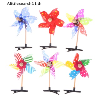 【Alittlesearch11】กิ๊บติดผม รูปกังหันลม 3D สีรุ้ง สําหรับเด็กผู้หญิง 10 ชิ้น【TH】