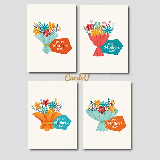 (พร้อมส่ง) การ์ดอวยพรวันแม่ (Mother’s Day) มีให้เลือก 4 แบบ พร้อมซอง