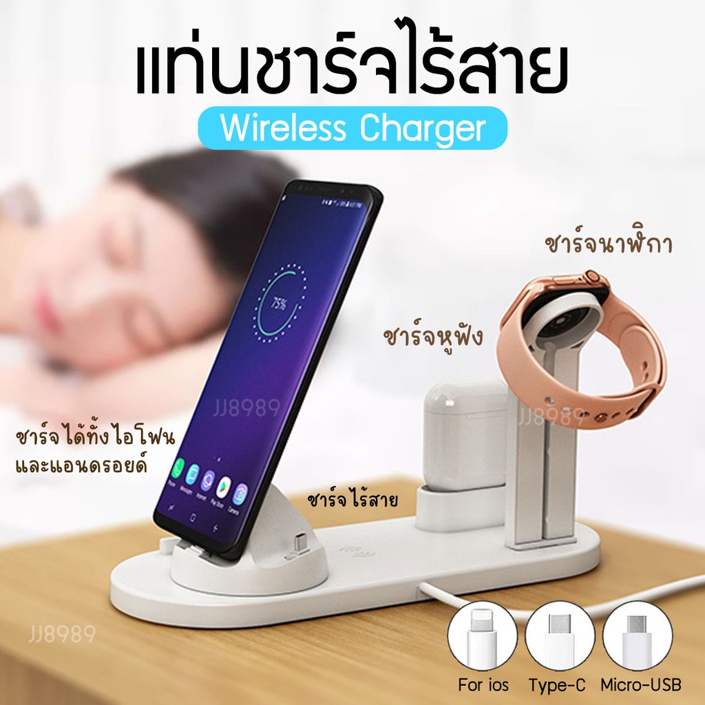 ที่ชาร์จไร้สาย แท่นชาร์จไร้สาย สำหรับ Fast Charger Wireless Charging Pad for Samsung iPhone ยังไม่มีคะแนน