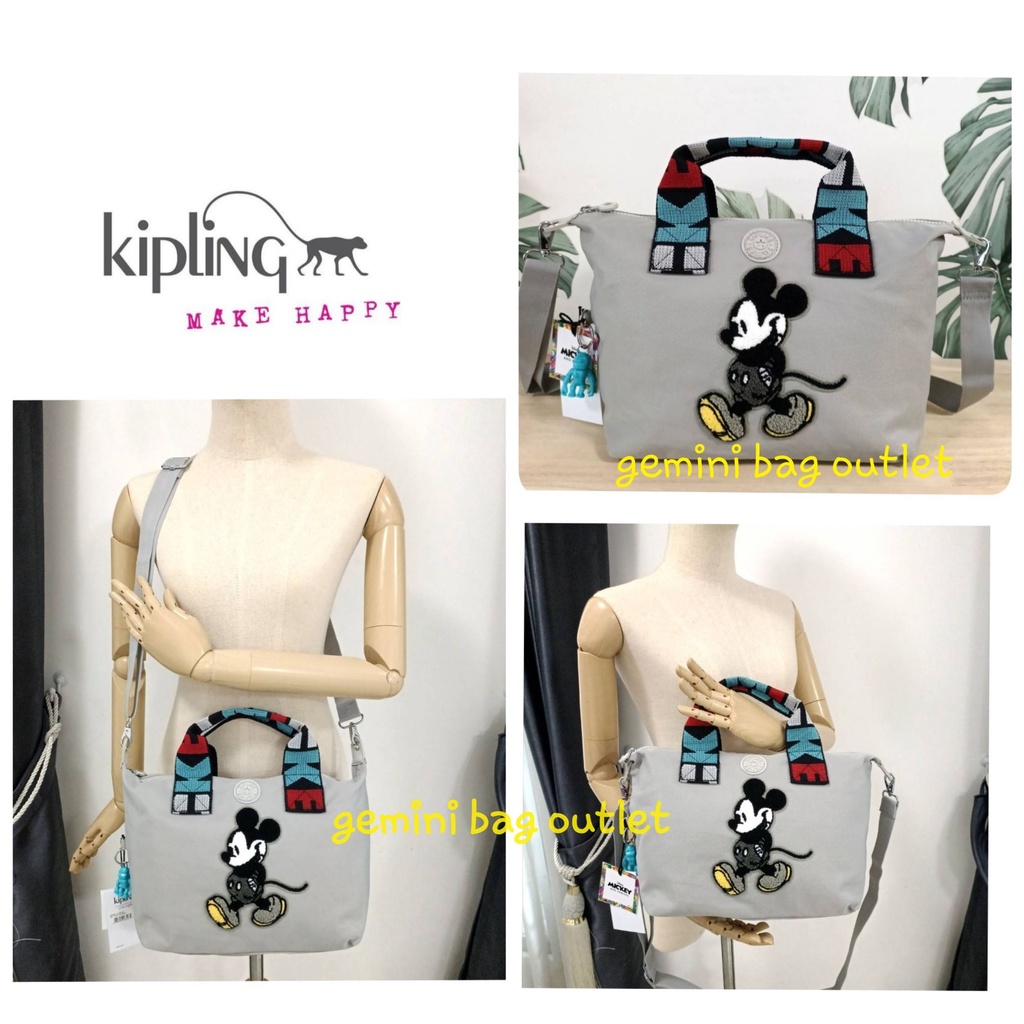 ส่งฟรี ems. ของแท้ พร้อมส่งค่ะ 14.5 นิ้ว ◾️Kipling  KALA Mini Disney's Mickey Mouse Handbag