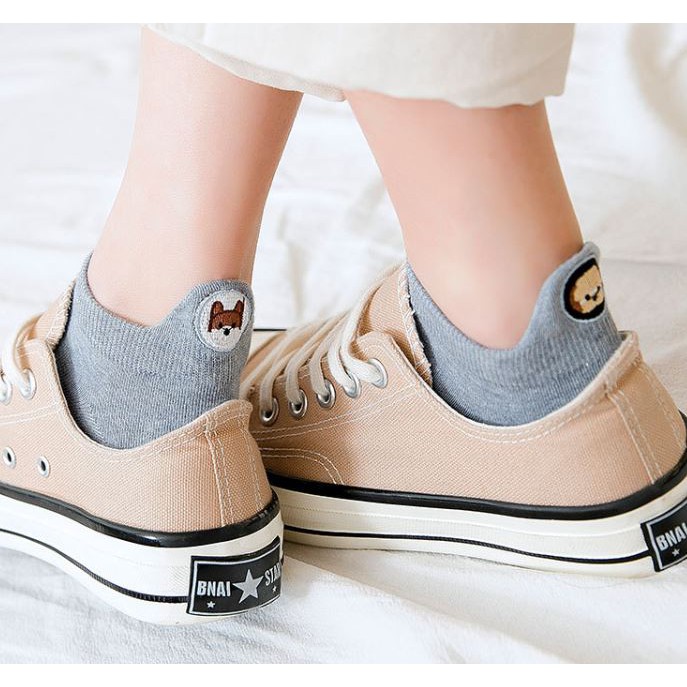 ถุงเท้าหมาน้อย งานปักมี 10 สี เนื้อนุ่ม สุดน่ารัก รูปที่ 7