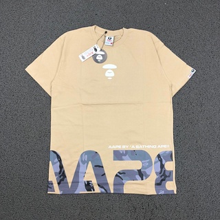 Kaos AAPE UNVS BY A BATHING APE KREM TEXT Grey เสื้อยืดพรีเมี่ยม ของแท้