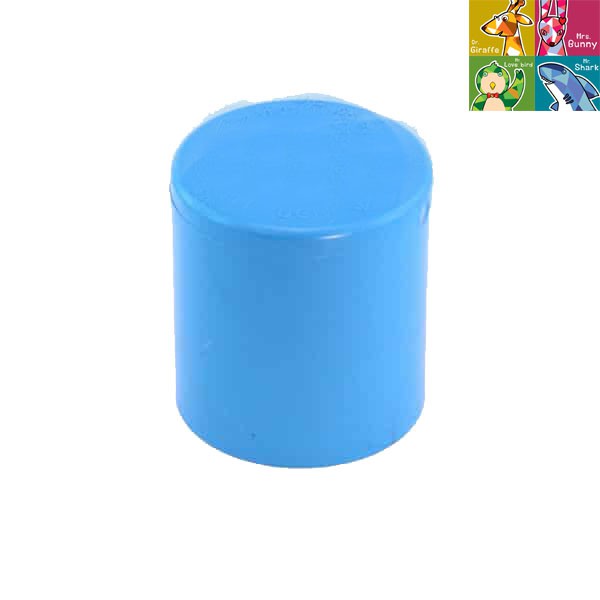 ฝาครอบ ฝาครอบสวมท่อ พีวีซี pvc ขนาด 1/2"-21/2" สีฟ้า