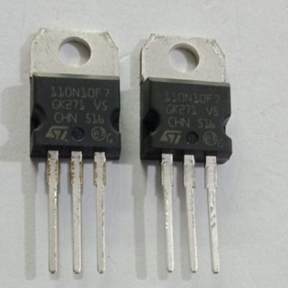 110N10F7 มอสเฟท110A 100V N-Channel STP110N10F7ตัวถังTO-220แท้-ต้นฉบับ ของดีเก่าเก็บ แพ็ค10ตัว