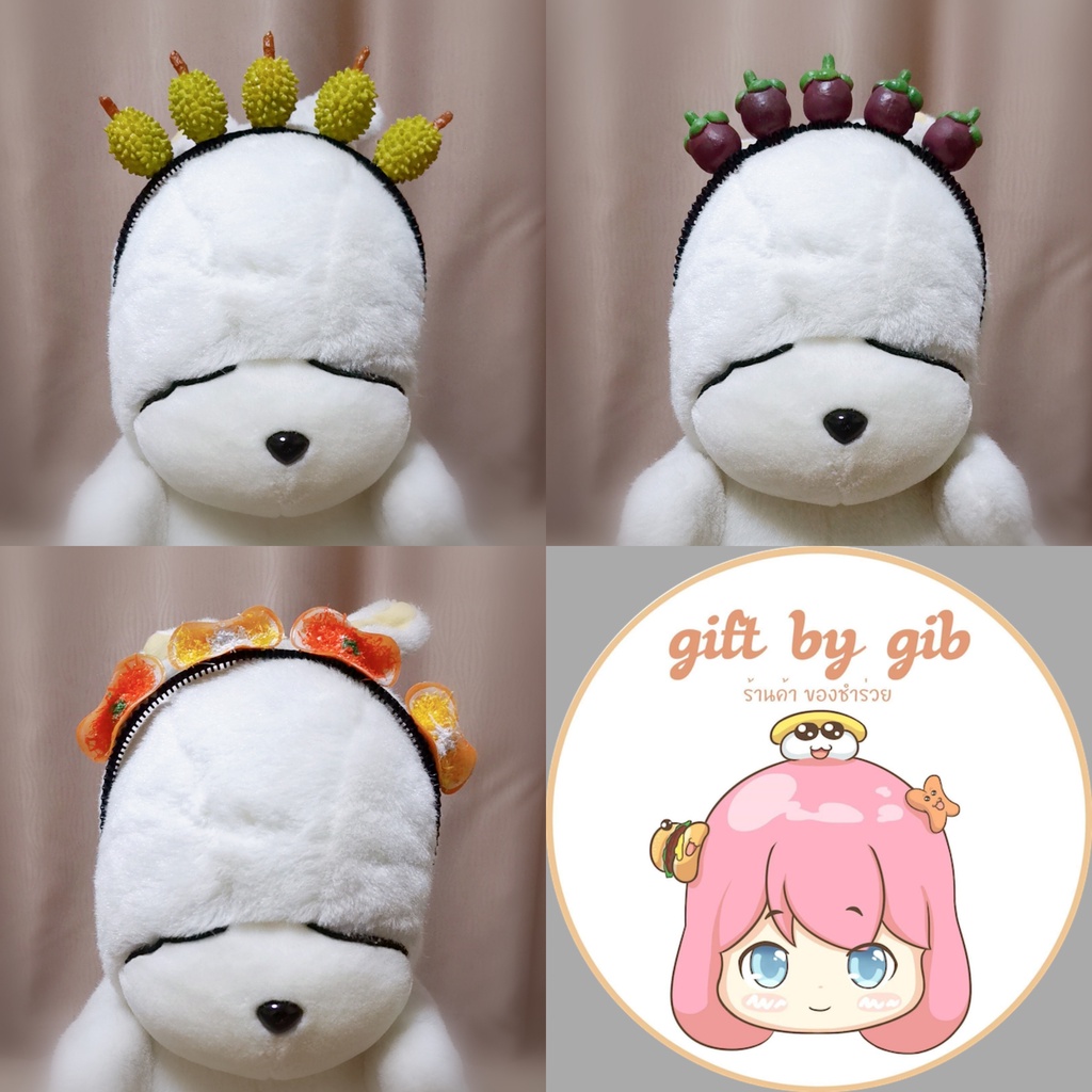 🍭🍭 ที่คาดผมผลไม้ ทุเรียน มังคุด ขนมเบื้อง ที่คาดผมน่ารัก 🍭🍭