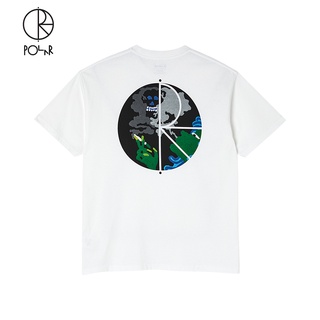 โพลาร์สเก็ต Co Smoking เลดี้เติมทีตัวละครพิมพ์โลโก้แขนสั้นเสื้อยืดคู่ JsA