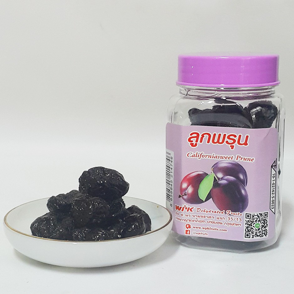 🎀 ลูกพรุน (มีเมล็ด) 120 g. 🎀 แบบกระปุก พกพาง่าย 🤗