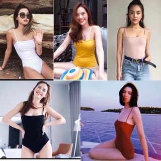 🎊MNV_Shop🎊Body Suit สายเดี่ยวไม่เว้า แซ่บอลังการงานสร้าง ผ้าใส่สบาย ยืดได้เยอะมาก ดาราเชเลฟใส่กันเยอะมาก👙🩱ก็มันแช่บอ่ะ