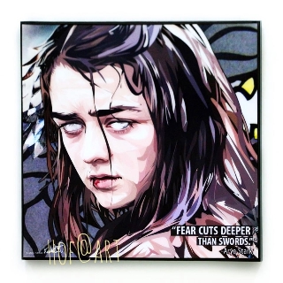 Arya Stark อาร์ยา สตาร์ค ซีรี่ย์ Game of Thrones GOT รูปภาพ​ติด​ผนัง​ pop art ​กรอบรูป​​ ของขวัญ ของสะสม กราฟิกดีไซน์