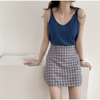 Milla mini lookbook skirt กระโปรงทรงเอ ลายสกอต