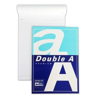 Double A สมุดรายงาน A4 80 แกรม 40 แผ่น/แพ็ค มีเส้น (ราคา/1เล่ม)