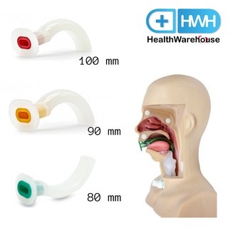 Guedel Airway สี: เขียว 80 mm / เหลือง 90 mm / แดง  100 mm ท่อเปิดทางเดินหายใจ ทางปาก