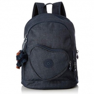 Kipling Heart Jeans True Blue กระเป๋าสะพายหลังใบเล็ก เบลเยี่ยม ขนาด 24 L x 31.5 H x 14 W cm