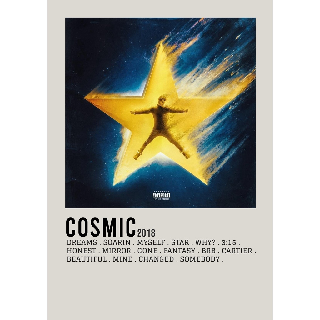 ฝาครอบโปสเตอร์ COSMIC by Bazzi สําหรับห้อง/บาร์เบอร์ยิม