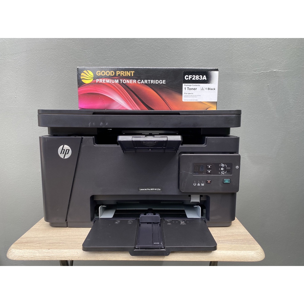 ปริ้นเตอร์มือสอง HP LASERJET PRO M125a + หมึก 283A หมึกใหม่ ส่งฟรี รับประกัน 3เดือน พร้อมใช้งาน สภาพ