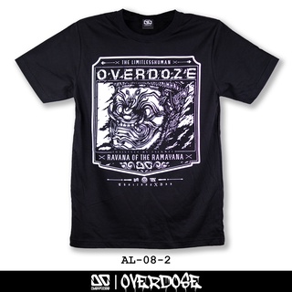 Overdose T-shirt เสื้อยืดคอกลม สีดำ รหัส AL-08-2(โอเวอโดส)