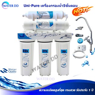 พิเศษสุดคุ้ม UNI PURE เครื่องกรองน้ำ 5 ขั้นตอน (Blue) ติดตั้งง่ายพร้อมคู่มือ Water Filter คุณภาพดี ราคาประหยัด