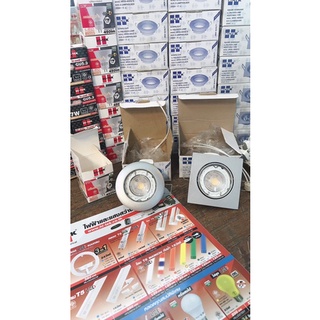 Hi-tekโคมดาวไลท์3"+หลอดGU5.3ฮาโลเจน7WแสงWW(หรี่แสงได้)220V/LED