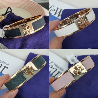 🎀 (สด-ผ่อน) กำไลข้อมือ TORY BURCH BRACELET 75502 สีกรม สีขาว สีเขียว วงรอบ 20 cm อปก ป้ายราคา