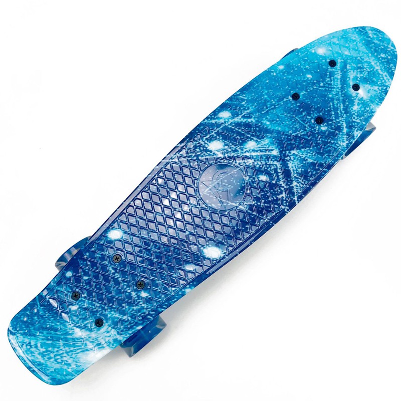 ✺☎Jusenda 22 นิ้ว Mini Cruiser สเก็ตบอร์ด Flash Fish Board สกู๊ตเตอร์เด็ก PP Longboard Penny Board C