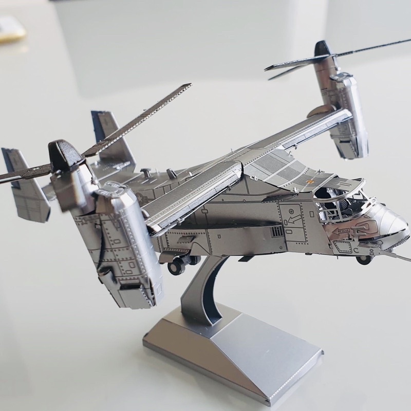 American V-22 Osprey Multitasking Helicopter Metal 3D Model, High Stainless Steel 3D Assembly Model 