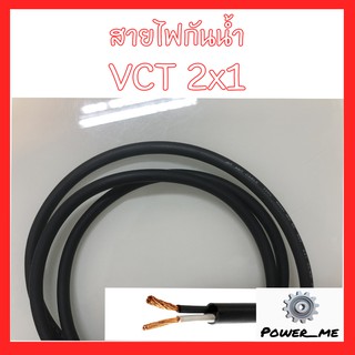 VCT CABLE 2x1 สายไฟกันน้ำ ขนาด2แกน ฉนวน 2 ชั้น ยาว 10เมตร มาตราฐานใหม่ ANT มอก. สายไฟฟ้า