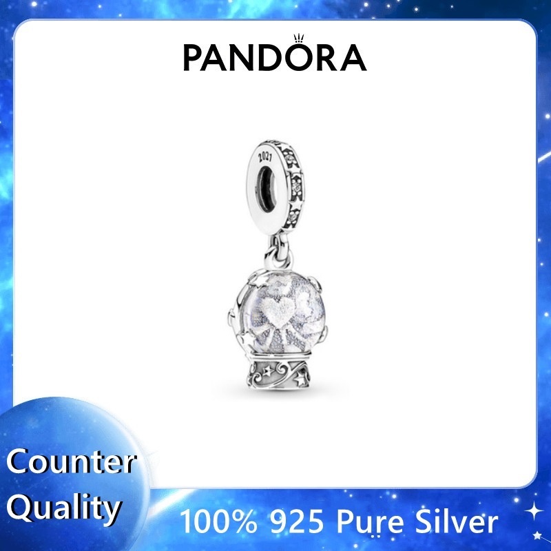 Pandora จี้เงินแท้ 100% 925 รูปลูกโลกหิมะ เครื่องประดับเงิน y806
