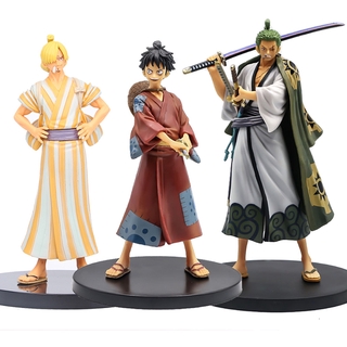 Allgoods ตุ๊กตาฟิกเกอร์ Luffy Monkey D Luffy Zoro Vinsmoke Sanji The Grandline Menline ขนาด 18 ซม .