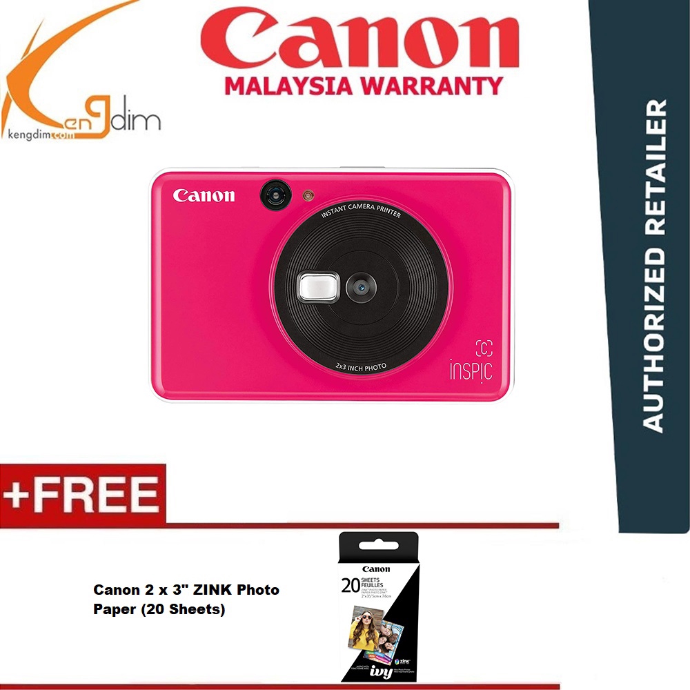 Canon CV-123A / CV123A iNSPiC [C] เครื่องพิมพ์ภาพถ่ายขนาดเล็กกล้องทันที 2-in-1