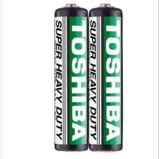 ถ่าน Toshiba Size AAA (ขนาดเล็ก) 1.5V จำนวน 2ก้อน Super  Heavy Duty ของใหม่ ของแท้