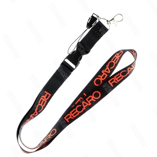 รีคาโล่ สายห้วยพวงกุญแจ มอเตอร์ไซค์ รถยนRecaro JDM Honda seat Type R Lanyard Cell Holders Neck Strap Key Chain black red