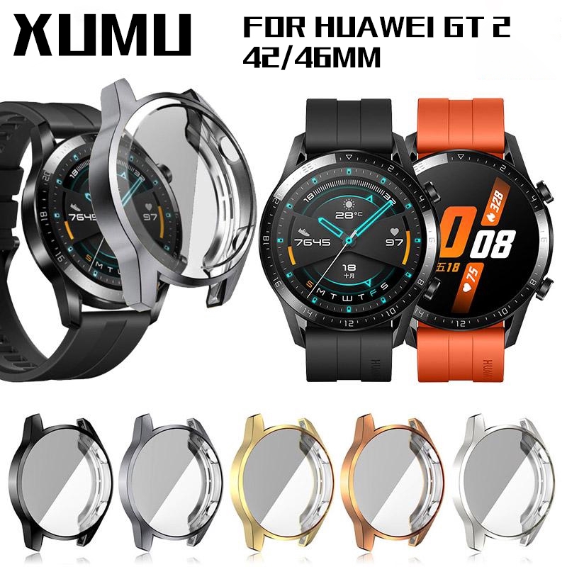 Xumu TPU Soft Case Huawei Watch GT 2 46mm 42mm Full Cover Ultra thin Watch Screen Shockproof Protector Case