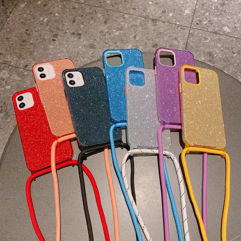 N068 เคสกากเพชรพร้อมสายปลับได้ เคส ไอโฟน11PRO iphoneXR XSMAX 11PRO