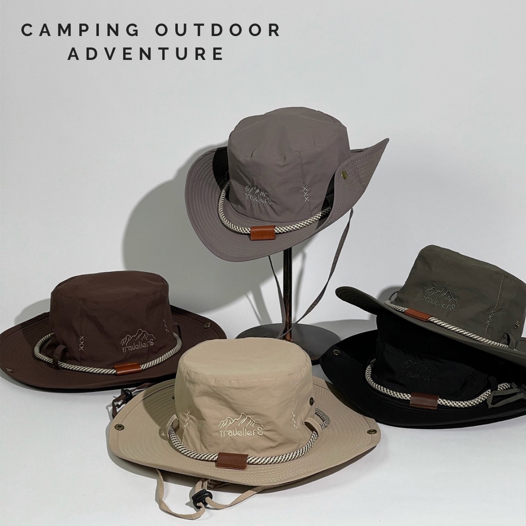หมวก Bucket Hat Camping Outdoor Adventure ผ้าร่ม ไนล่อน รูปที่ 2