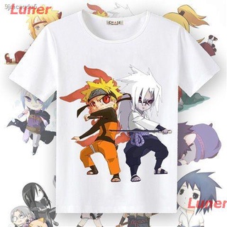 เสื้อยืดยอดนิยม Anime T-shirt⊕Naruto Q รุ่น Sasuke ภาพเคลื่อนไหวอุปกรณ์ต่อพ่วงเสื้อยืดชายแขนสั้นอะนิเมะเสื้อยืดอุปกรณ์ต่