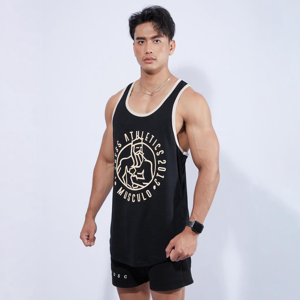 Musculo เสื้อกล้ามสตริงเจอร์ ทรงหลวม รุ่น 10 years logo