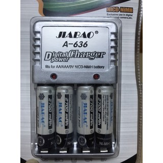 ถ่านชาร์จพร้อมที่ชาร์จถ่าน AA,AAA,9v, nicd-nimh