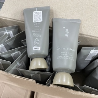 Sulwhasoo Herbal Clay Purifying Mask 35ml มาส์กโคลนบริสุทธิ์เนื้อเจลครีมชนิดล้างออก กระชับรูขุมขน ราคา 170 บาท