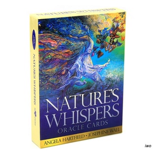 Iwo Whispers Oracle 50 Cards เกมกระดานลายทาโรตภาษาอังกฤษสําหรับครอบครัว