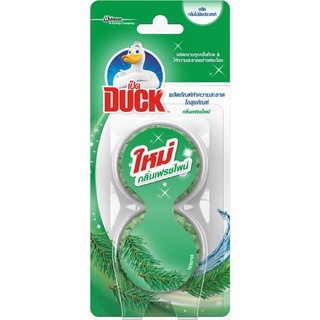 เป็ดก้อน ผลิตภัณฑ์ทำความสะอาดโถสุขภัณฑ์DUCK Toilet bowl cleaner ช่วยลดการสะสมคราบ และให้กลิ่นหอมสะอาด เฟรชไพน์ 41กรัมx2